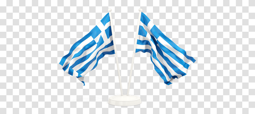 Two Waving Flags Flag Greece Two, American Flag Transparent Png