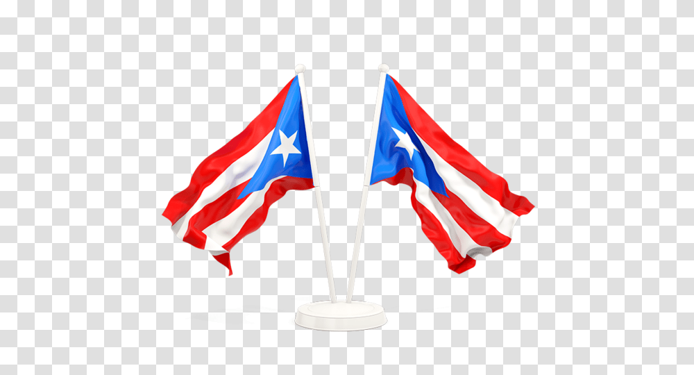 Two Waving Flags Illustration Of Flag Of Puerto Rico, American Flag Transparent Png