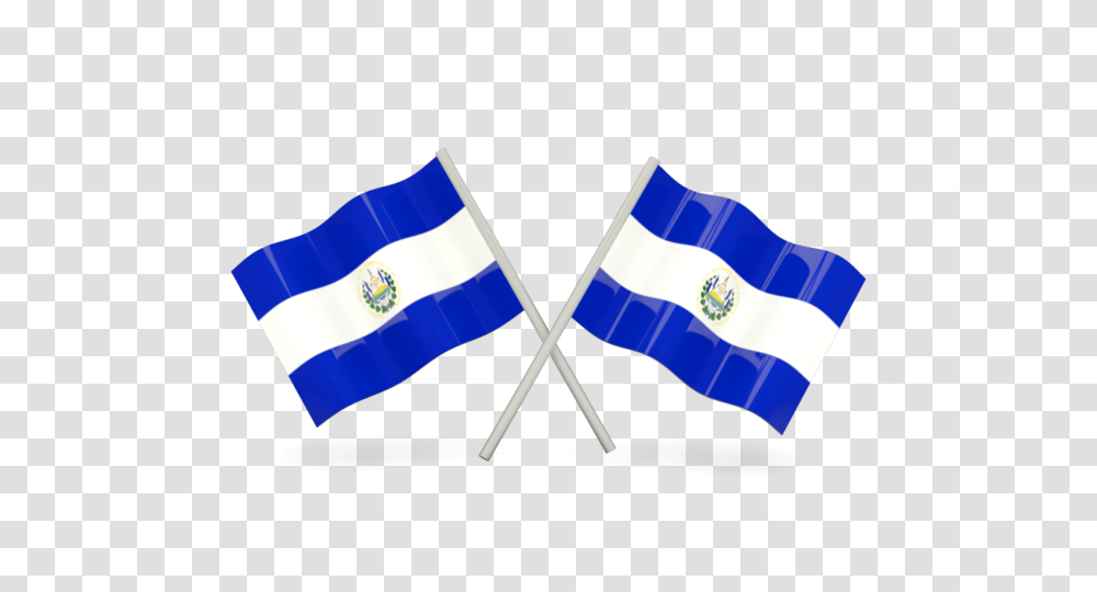Two Wavy Flags Illustration Of Flag Of El Salvador, American Flag, Star Symbol Transparent Png