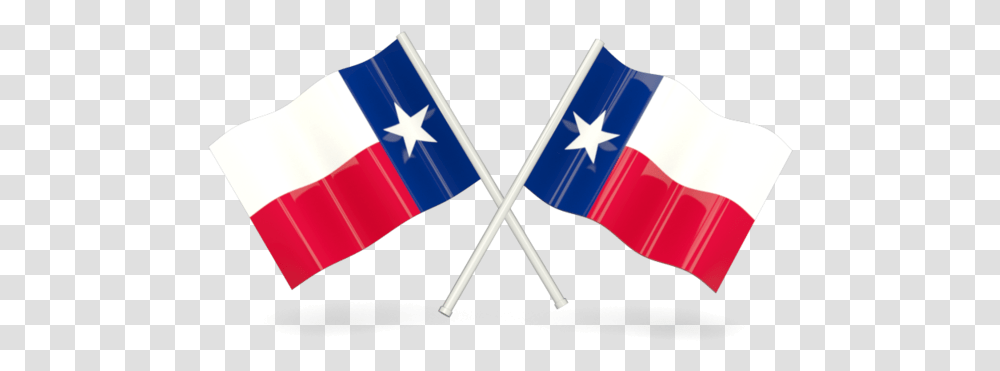 Two Wavy Flags Two Texas Flags, American Flag, Stick, Star Symbol Transparent Png