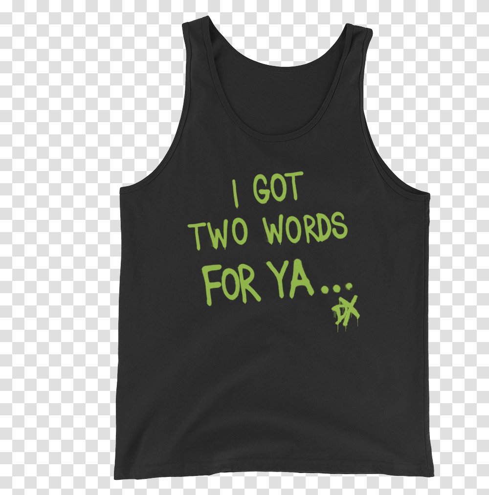 Two Words For Unisex Tank Top Active Tank, Clothing, Apparel, Undershirt, Vest Transparent Png