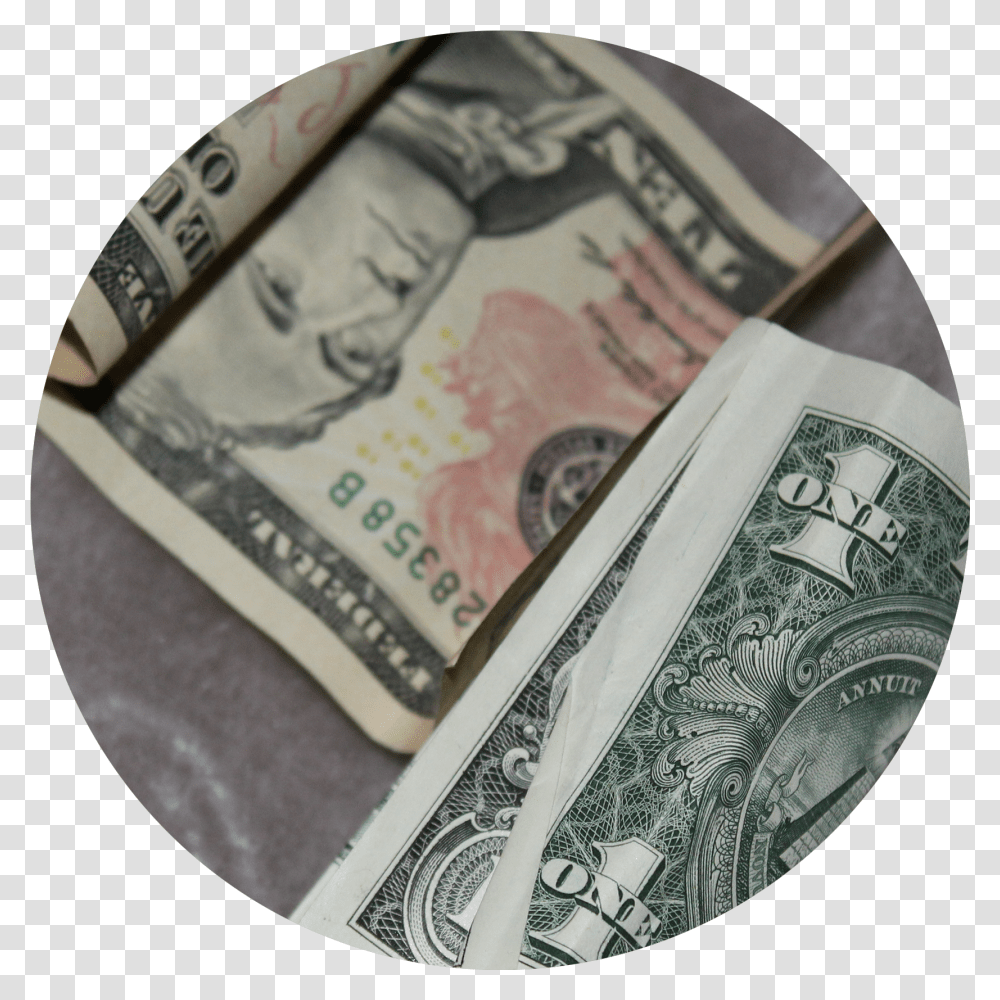 Two Wrinkled Dollar Bills 10 Dollar Bill Transparent Png