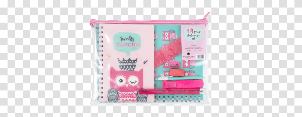 Twooly Fabulous Stationery Set Magrudy Owl Stationery Set, Pencil Box, Text, Furniture, Rubber Eraser Transparent Png