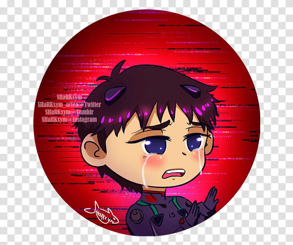 Twoucan Kaworu Shinji Ikari Circle Icon, Label, Text, Graphics, Art Transparent Png