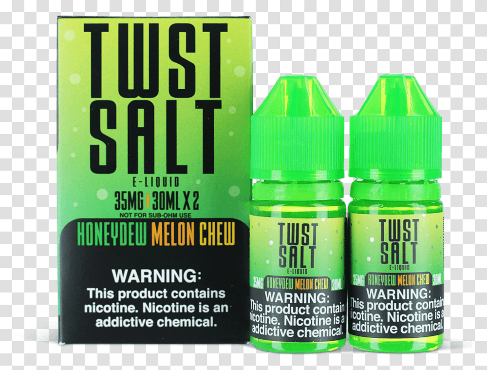 Twst Honeydew Melon Chew Salts Energy Drink, Bottle, Cosmetics, Flyer, Poster Transparent Png