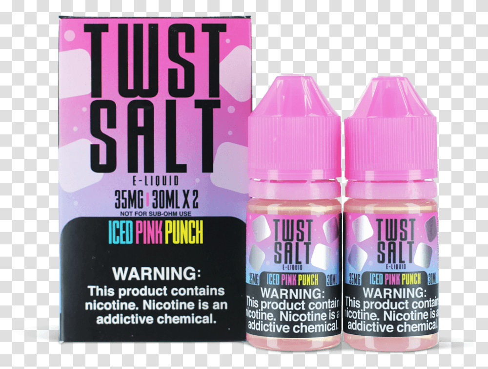 Twst Iced Pink Punch Salts Cosmetics, Bottle, Tin, Aluminium, Can Transparent Png