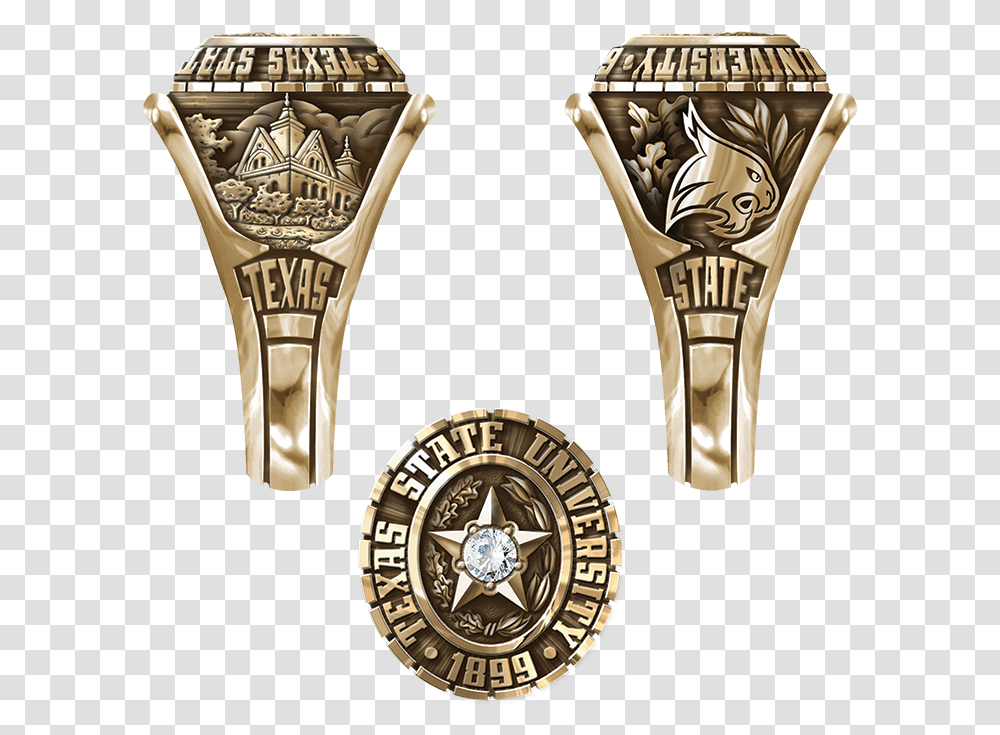 Txst Class Ring, Trophy, Clock Tower, Architecture, Building Transparent Png
