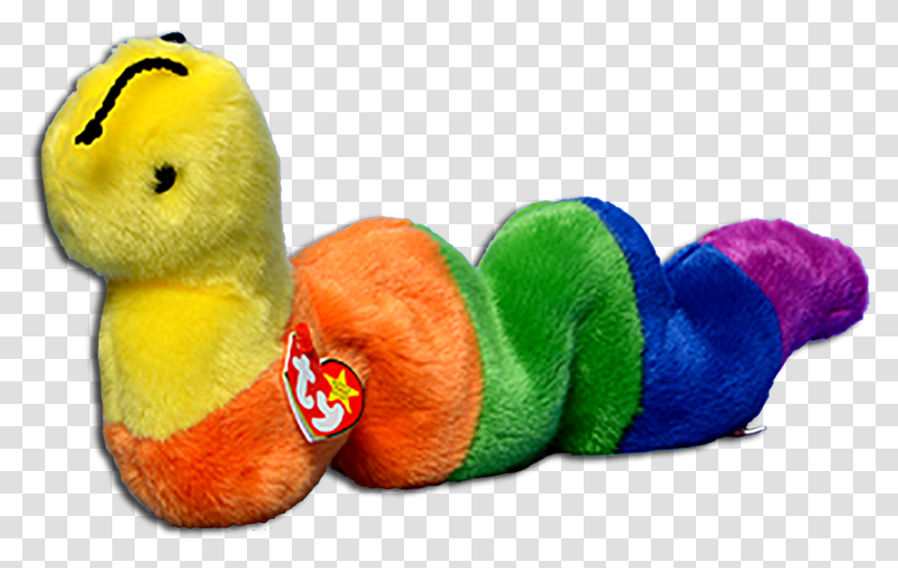 Ty Beanie Buddies Inch The Worm Stuffed Animal Introduced Rainbow Worm Beanie Baby, Peeps, Bird, Fish Transparent Png