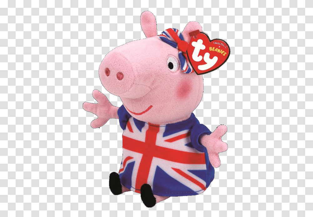 Ty Peppa Pig Peppa Pig Union Jack, Doll, Toy, Plush Transparent Png