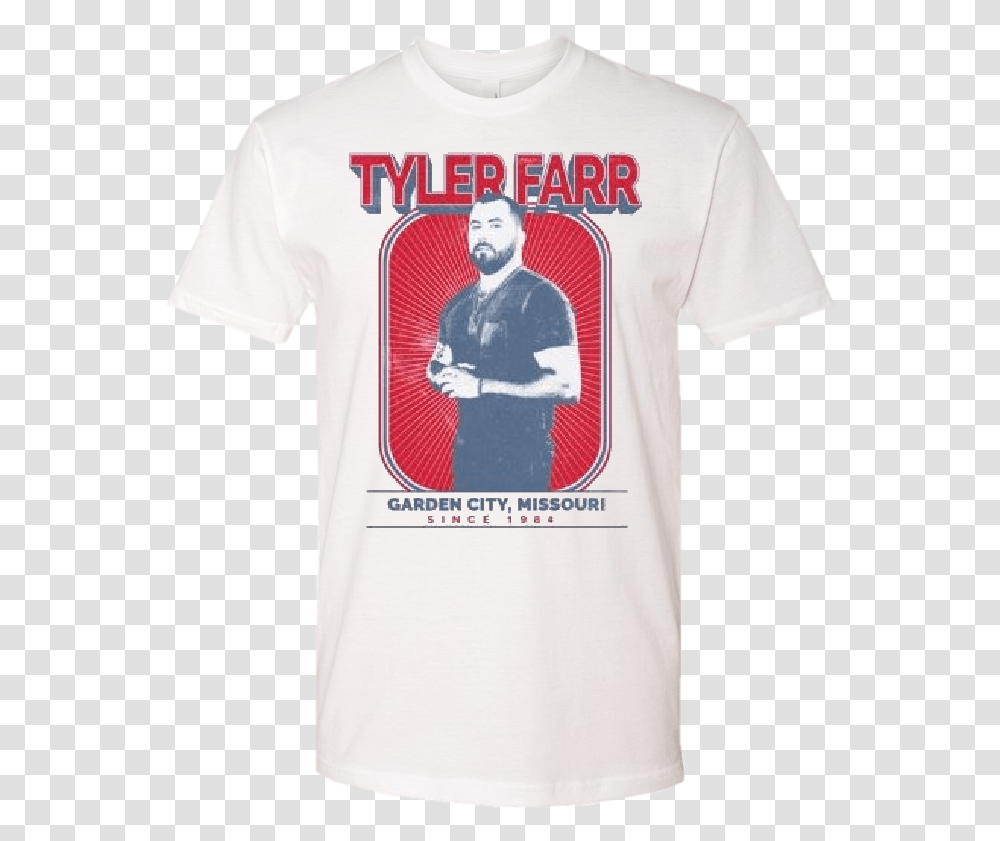 Tyler Farr White Photo Tee Active Shirt, Clothing, Apparel, T-Shirt, Person Transparent Png