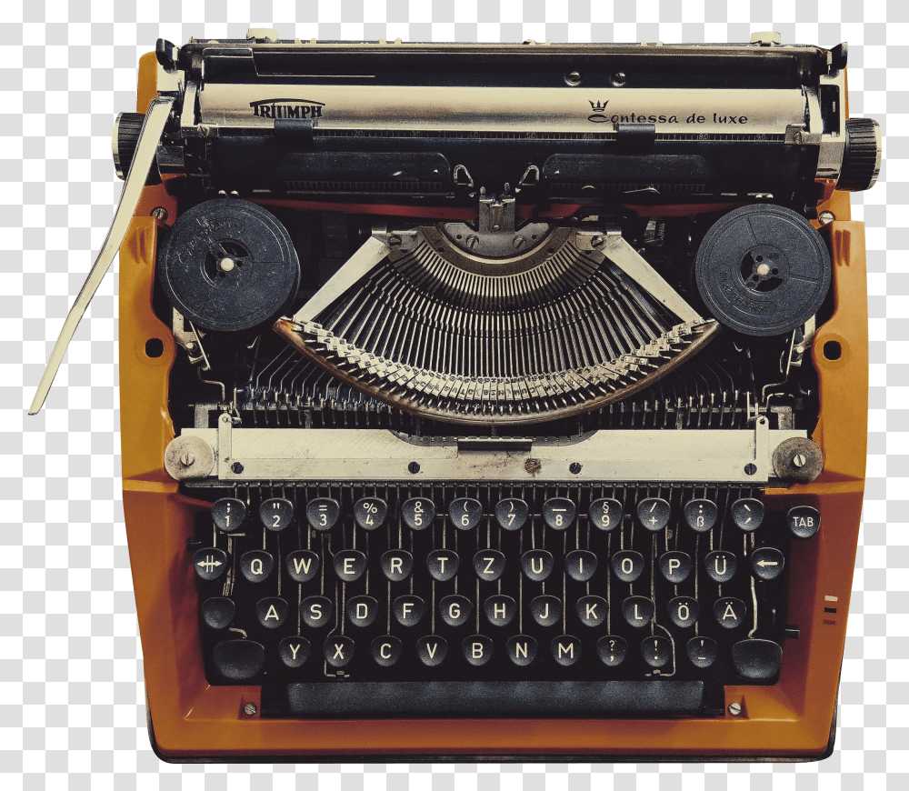 Type Writer Black Orange Background Free Charles Bukowski Typewriter Transparent Png