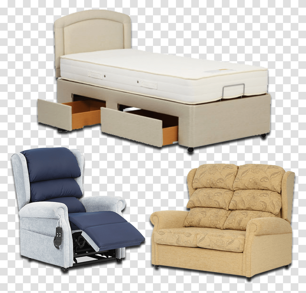 Types Of Chair Beds Bed Frame, Furniture, Couch, Table, Rug Transparent Png