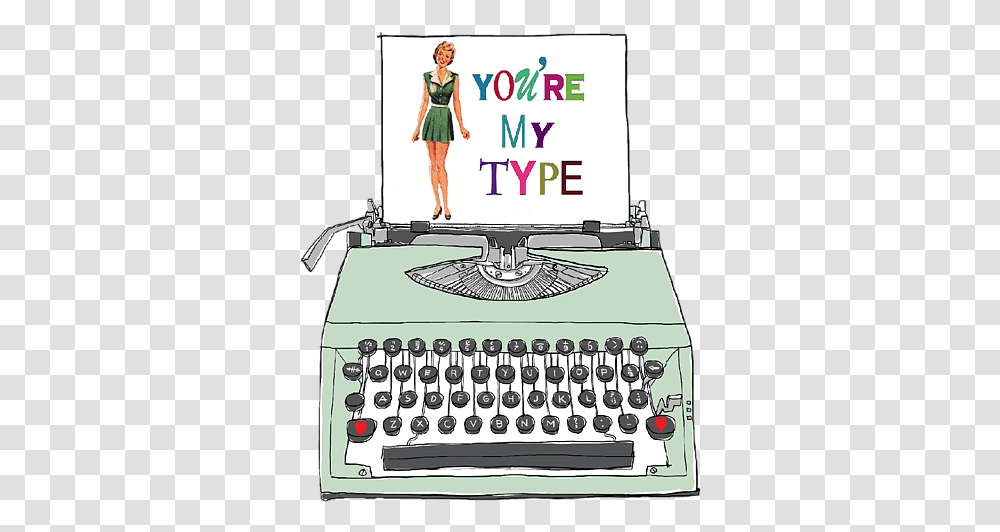 Typewriter Cute, Person, Human, Appliance, Machine Transparent Png