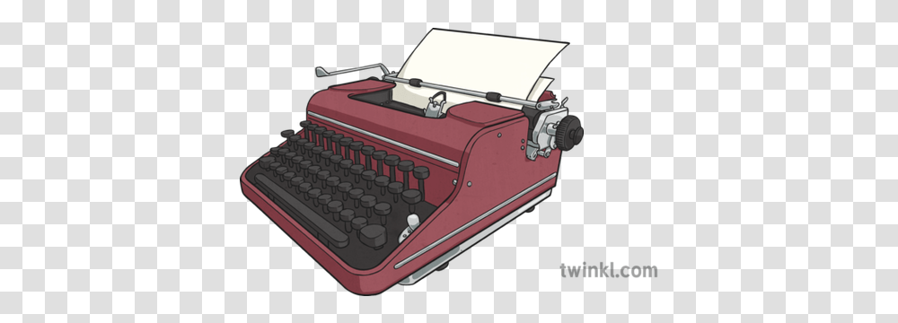 Typewriter Illustration Twinkl Machine, Engine, Motor, Keyboard, Electronics Transparent Png