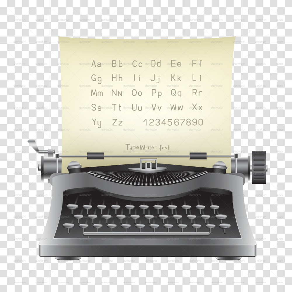 Typewriter Skrivemaskine Skrift, Text, Machine, Keyboard, Electronics Transparent Png