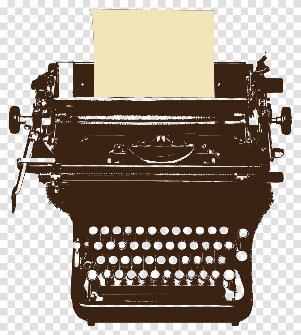 Typewriter, Tool, Silhouette, Label Transparent Png