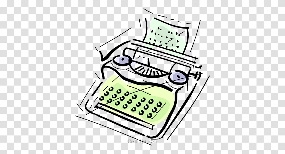 Typewriters Royalty Free Vector Clip Art Illustration, Electronics, Phone, Calculator, Dial Telephone Transparent Png