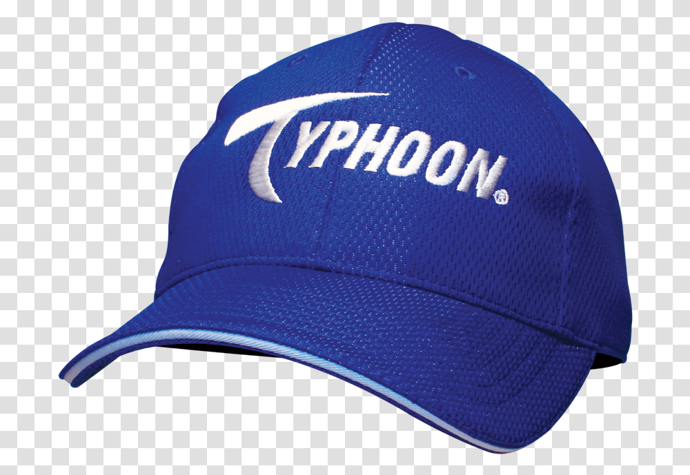 Typhoon Blue Embroidered Cap Baseball Cap, Apparel, Hat, Swimwear Transparent Png