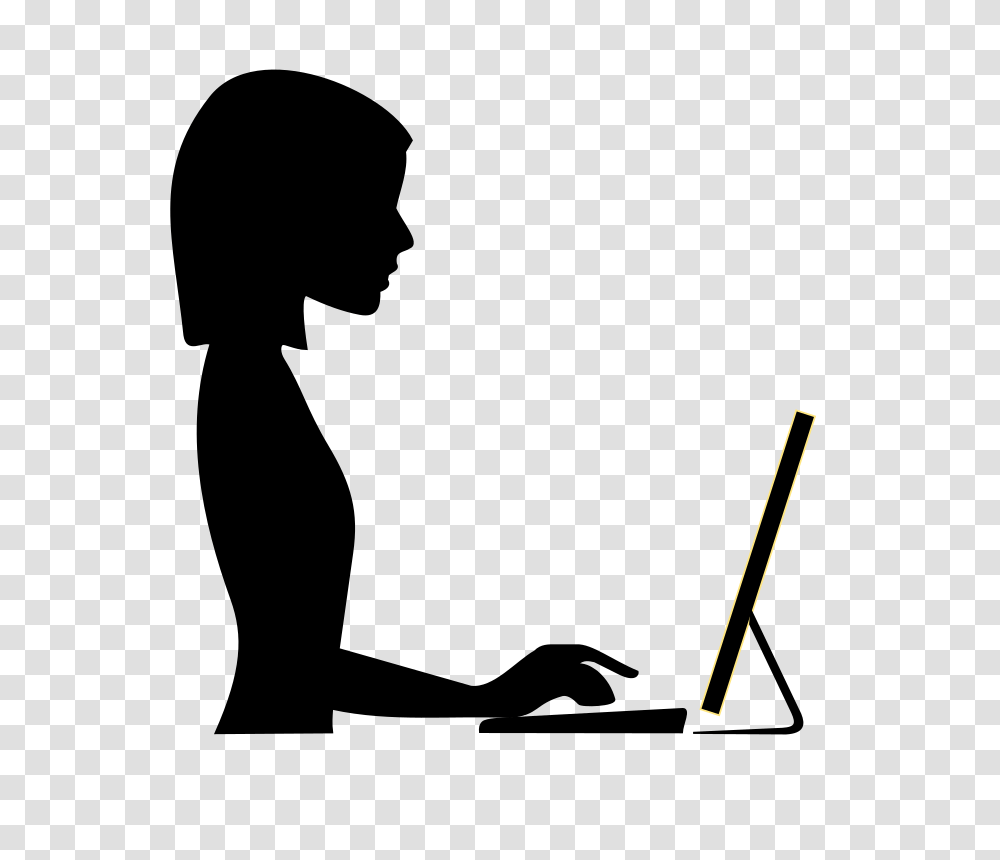 Typing On Laptop Clipart Transparent Png