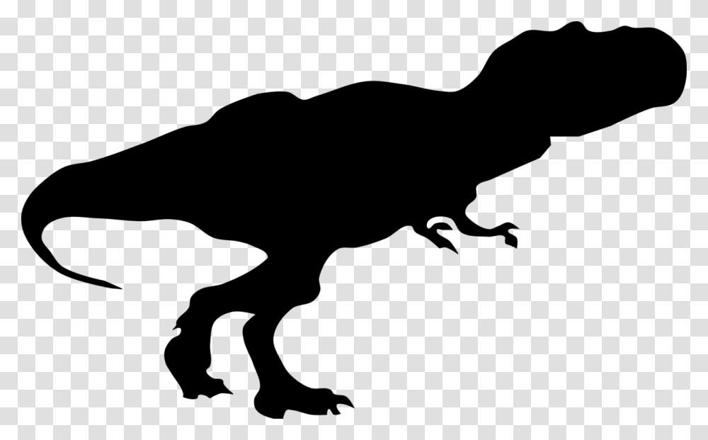 Tyrannosaurus Dinosaur Silhouette Animal, Gray, World Of Warcraft Transparent Png