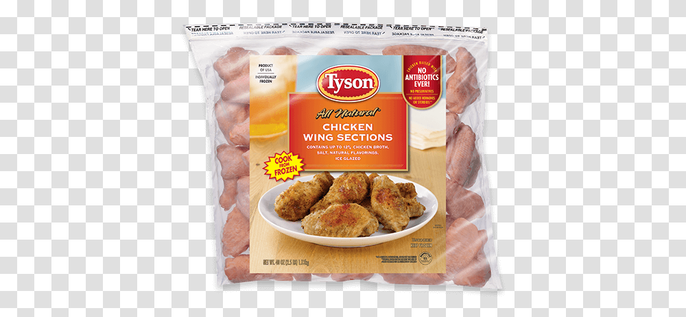 Tyson Chicken Wings Chicken Wing Sections, Nuggets, Fried Chicken, Food, Menu Transparent Png