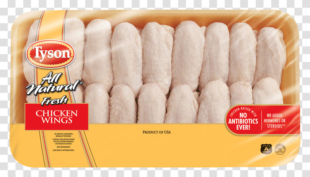 Tyson Fresh Chicken Wings Chicken Wings In A Pack, Hot Dog, Food, Sweets, Ravioli Transparent Png