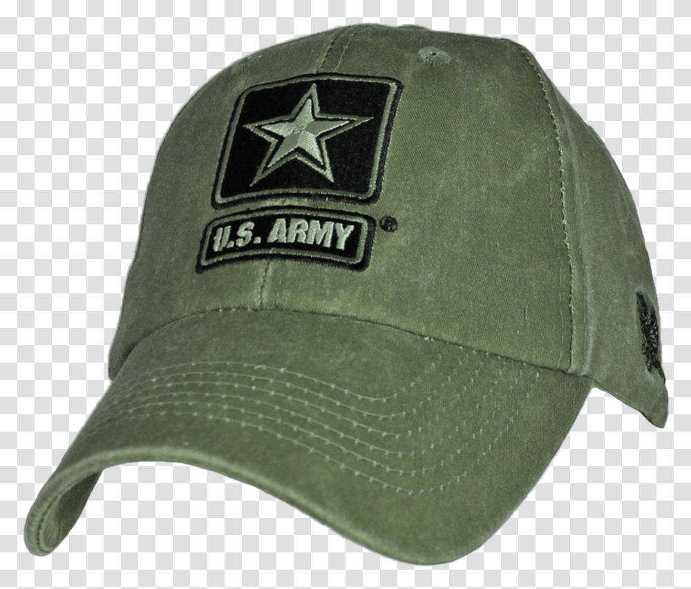 U S Army Cap Star Logo Cotton Olive Net Cap Army Green, Apparel, Baseball Cap, Hat Transparent Png