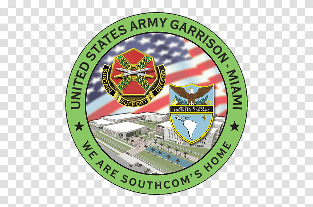 U S Army Garrison Miami, Label, Logo Transparent Png