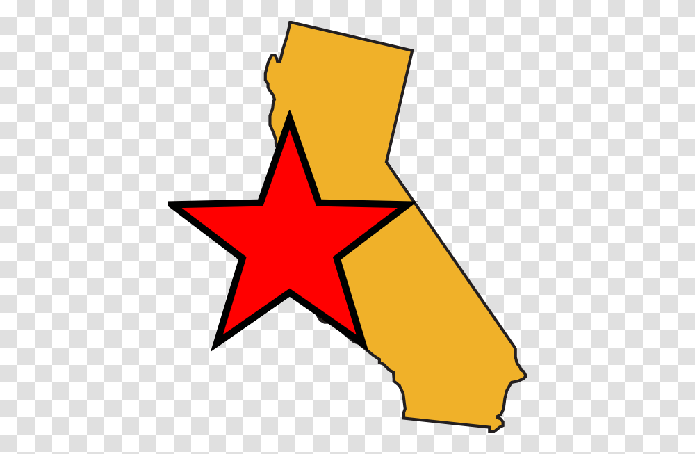 U S Map Highlighting California Clip Art, Star Symbol Transparent Png