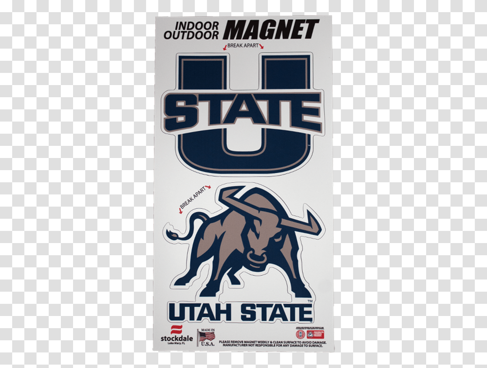 U State Aggie Bull Magnets Tri Color Utah State Aggie Bull, Label, Poster, Advertisement Transparent Png