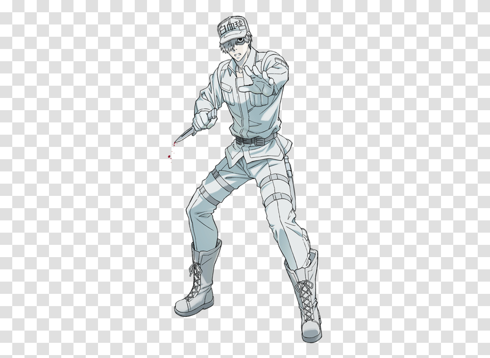 U White Cell Cells At Work, Person, Helmet, Clothing, Astronaut Transparent Png