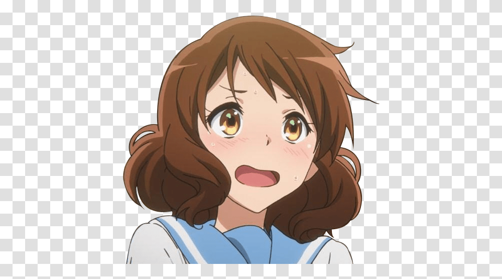 >> Anime Shocked Face Full Size Shock Blush Face, Manga, Comics, Book, Hug Transparent Png