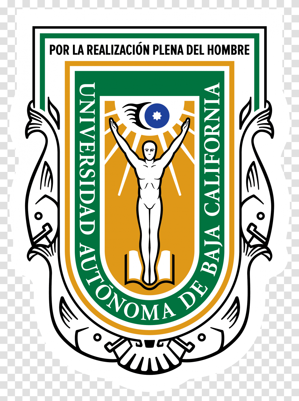 Uabc Logo Autonomous University Of Baja California, Symbol, Trademark, Emblem, Person Transparent Png