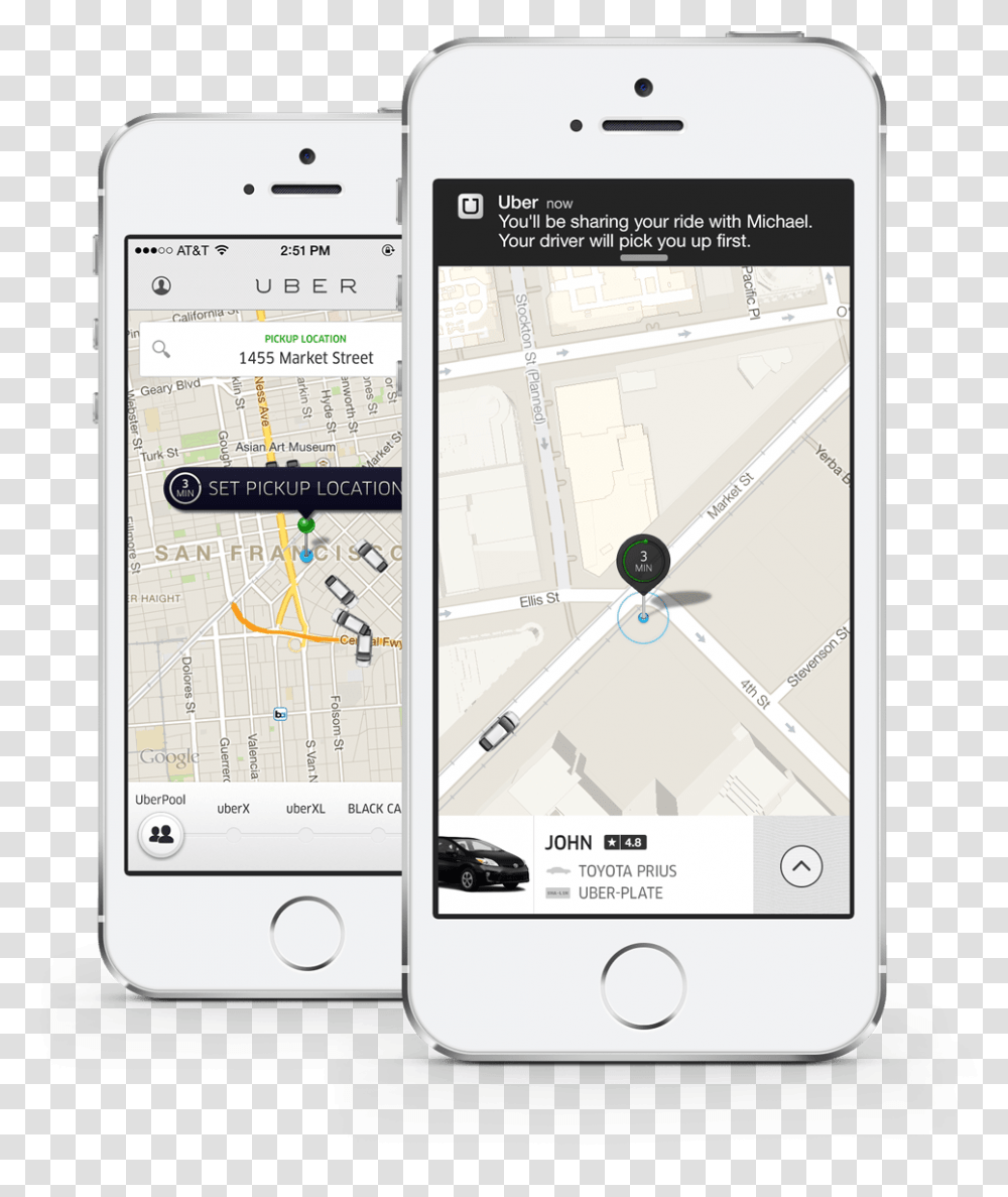 Uber Share Ride, Mobile Phone, Electronics, Cell Phone, GPS Transparent Png