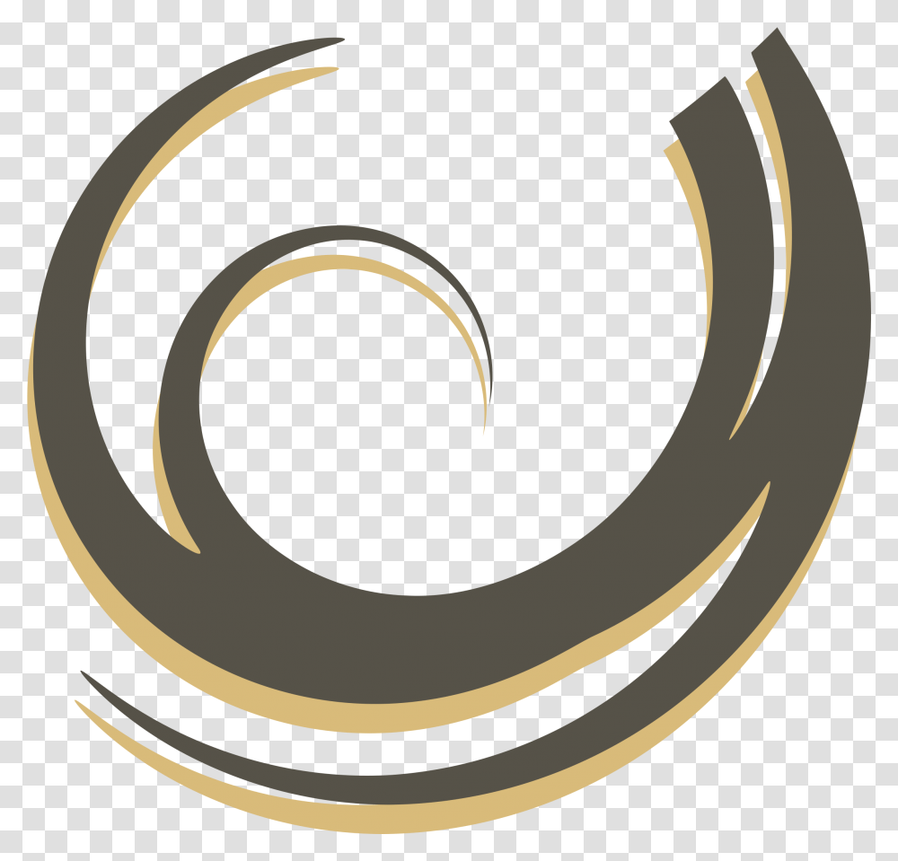 Ubuntu 36 Swirl Clipart Vector Clip Art Online Royalty Half Circle Logo Design, Label, Text, Horseshoe, Saxophone Transparent Png