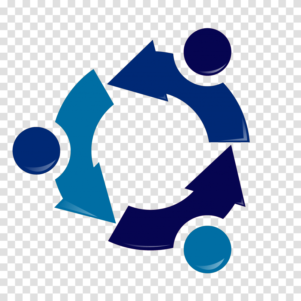 Ubuntu Recycling Logo Blue, Recycling Symbol Transparent Png