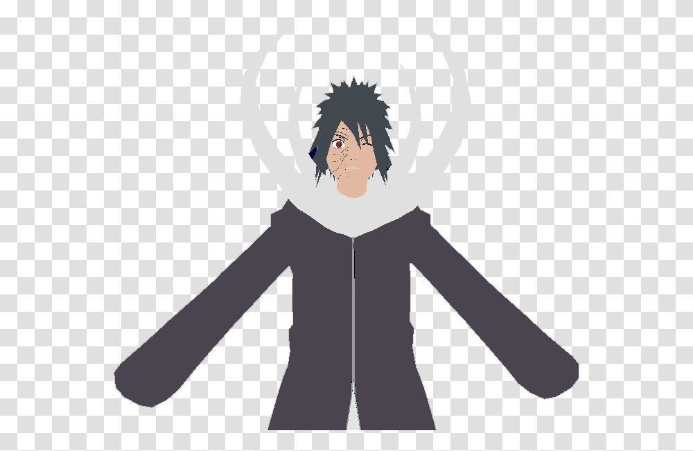 Uchiha Obito Kid Kamui With Hashirama Cells Cartoon, Clothing, Sleeve, Hood, Coat Transparent Png