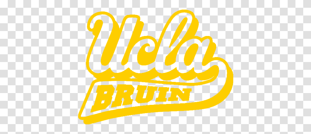 Ucla Yellow Logo Yellow Ucla Logo, Label, Text, Word, Symbol Transparent Png