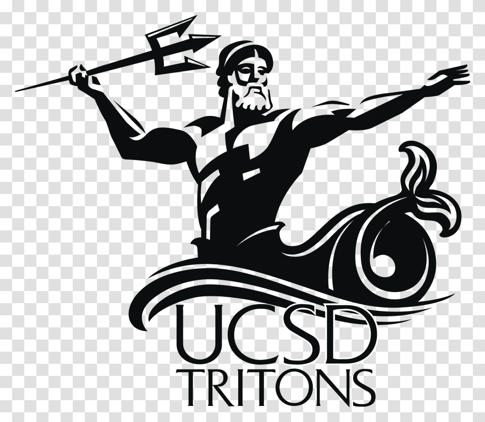 Ucsd Tritons Logo Uc San Diego Tritons Logo, Hand, Statue Transparent Png