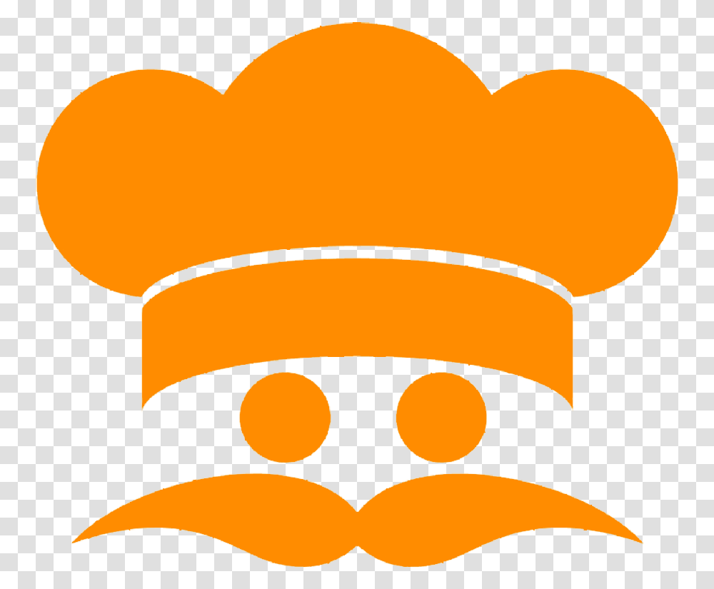 Uday Sanil Chef Hat Silhouette Clipart Full Size Chef Hat Orange, Food, Label, Text, Baseball Cap Transparent Png