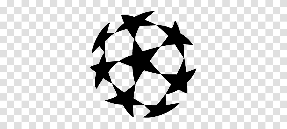 Uefa Champions League Ball Logo, Star Symbol, Recycling Symbol, Painting Transparent Png