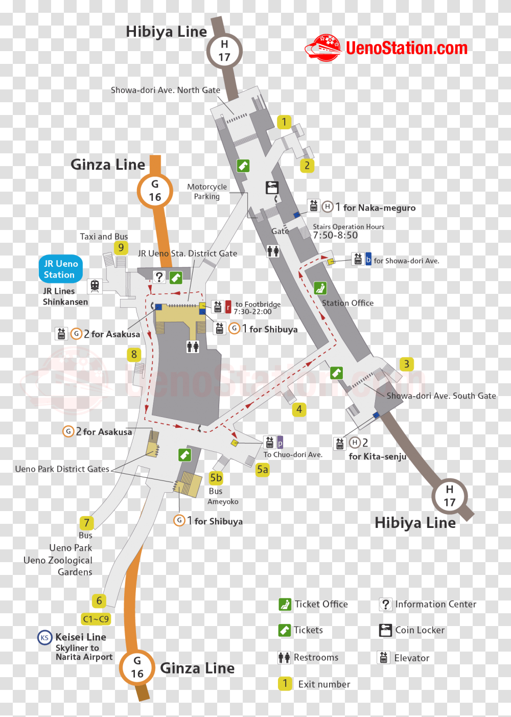 Ueno Subway Station Map Map, Plot, Diagram, Flyer, Advertisement Transparent Png