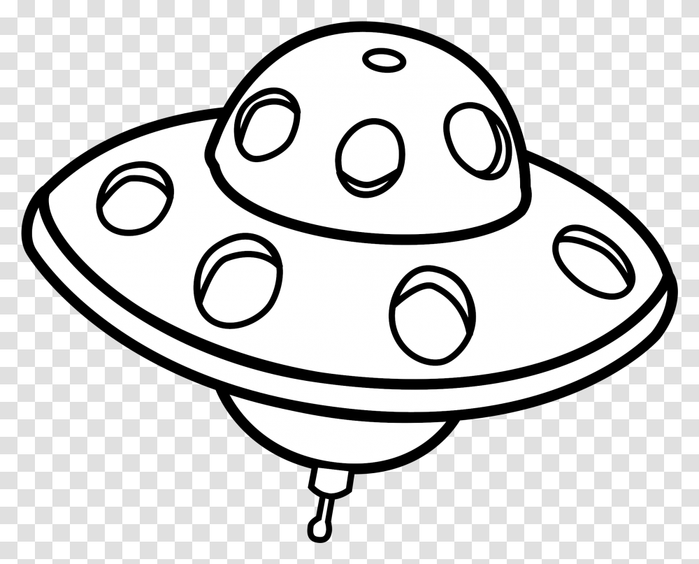 Ufo Black And White Ufo, Food, Vehicle, Transportation, Aircraft Transparent Png