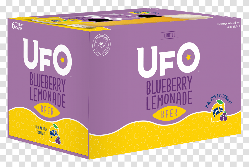 Ufo Blueberry Lemonade, Label, Box, Carton Transparent Png