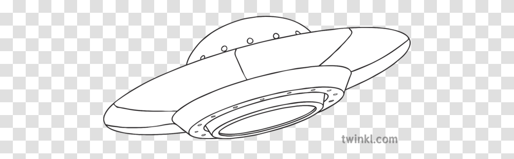 Ufo Flying Saucer Alien Space Pe Secondary Bw Rgb Rainbow Lorikeet Black And White, Sunglasses, Architecture, Building, Bowl Transparent Png