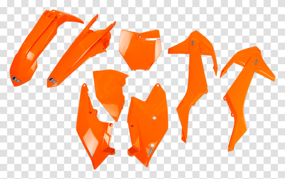 Ufo Front Number Plate Orange Kt03063127 Body & Frame Side Panel Ktm 250, Paper, Art, Star Symbol Transparent Png