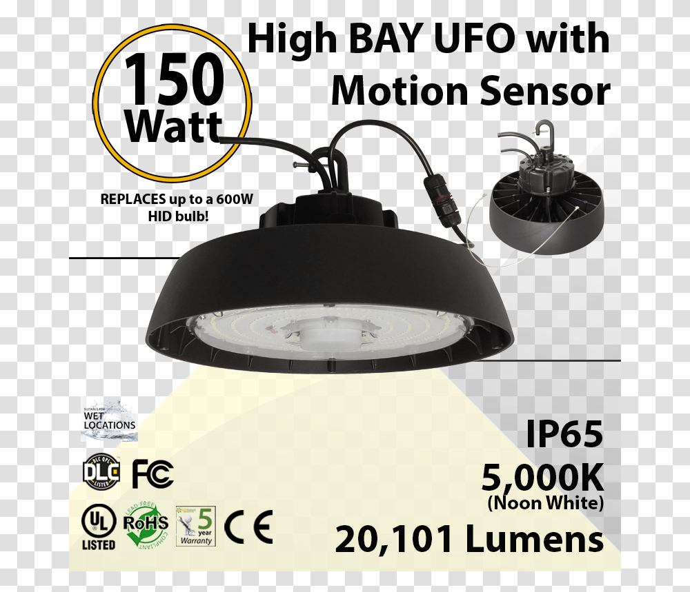 Ufo High Bay Led Light 150 Watt W Rotherham Council, Light Fixture, Ceiling Light, Lighting, Shower Faucet Transparent Png