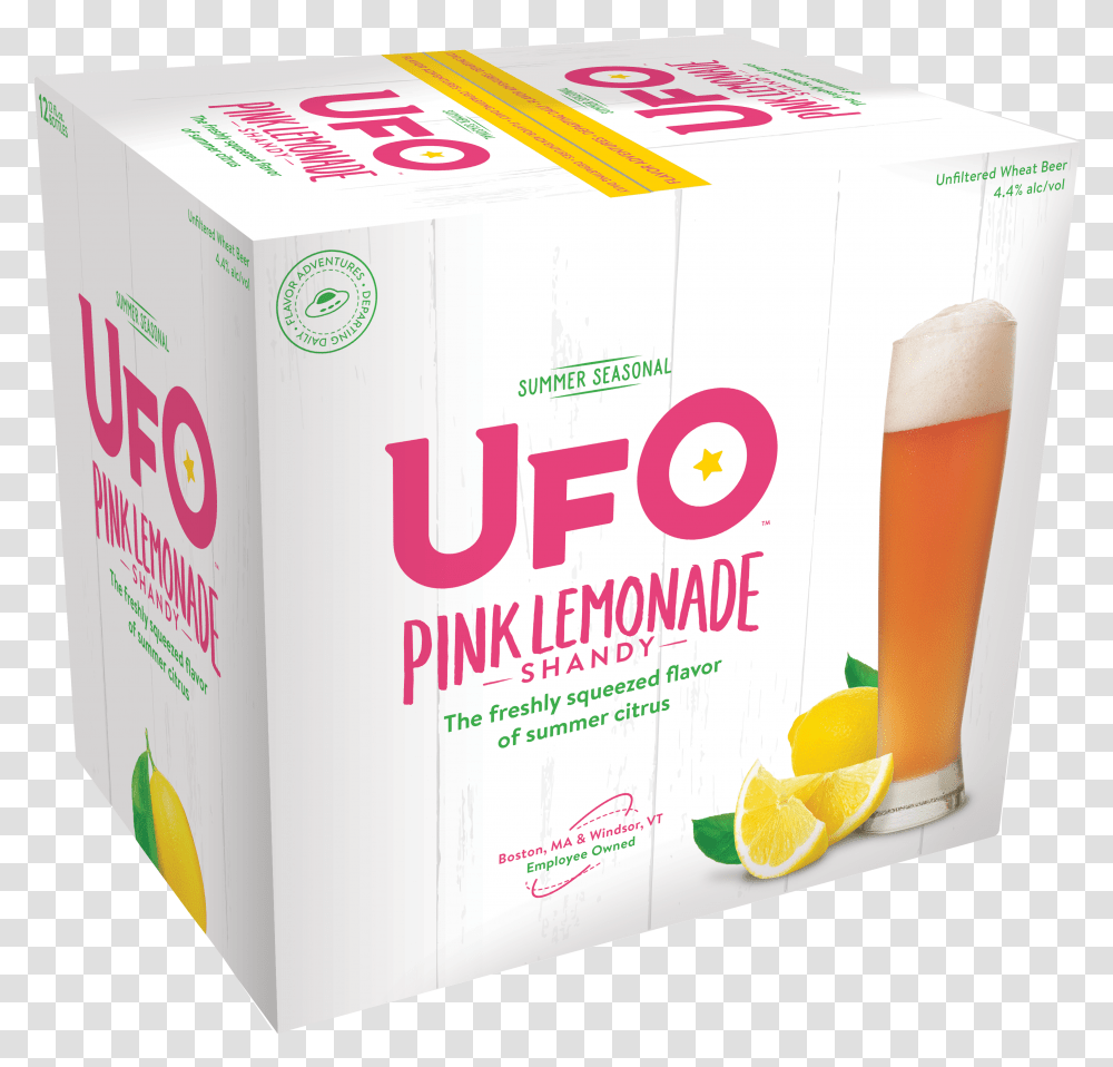 Ufo Pink Lemonade Shandy 12 Pack Bottles Pdf Ufo Pink Lemonade Shandy Calories, Beverage, Drink, Box, Cardboard Transparent Png
