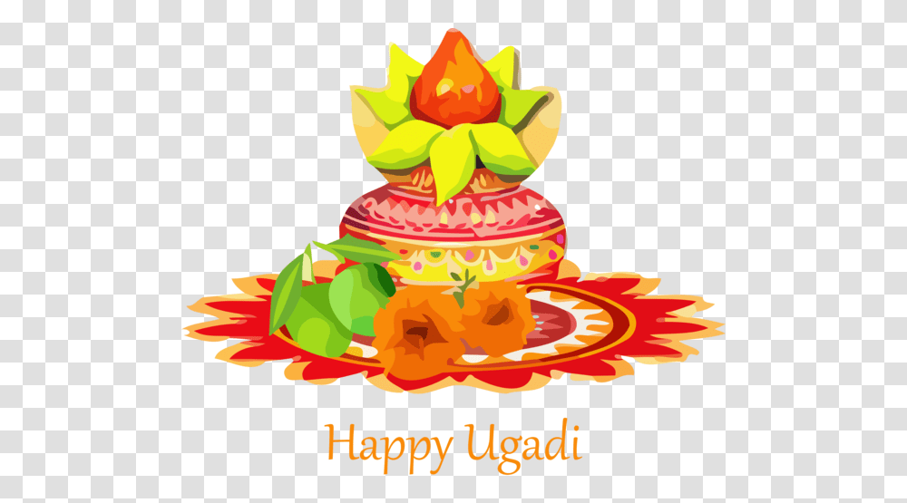 Ugadi Cake Decorating Cake Icing For Happy Sadi Card Clipart Color, Birthday Cake, Food, Plant, Diwali Transparent Png