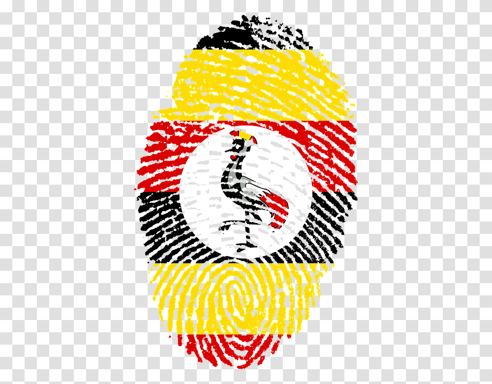 Uganda 960 720 Clipart Download Uganda Flag Fingerprint, Animal, Bird, Poster, Advertisement Transparent Png